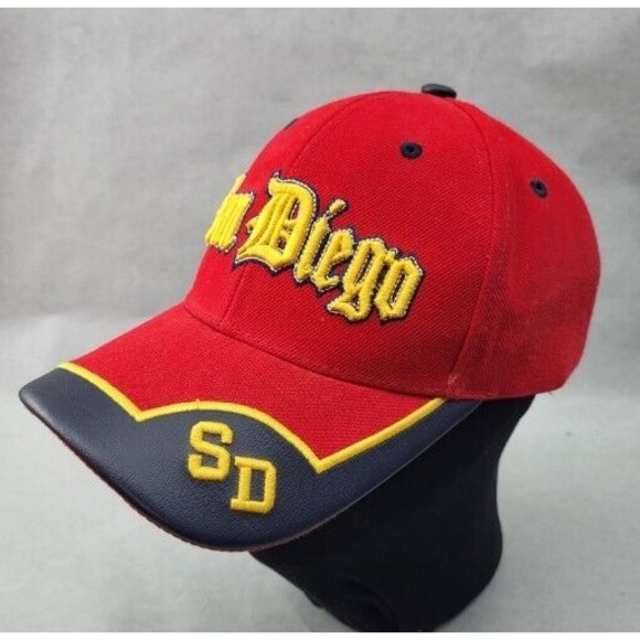Best Nina Other - San Diego SD California Hat Strap Back Red Gold Cap Best Vina
